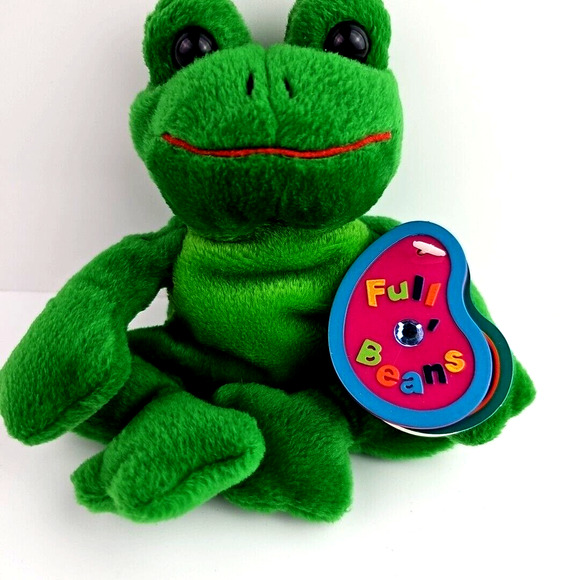 Avon Tad The Frog March 1999 Vintage Full O' Bean Bag 8 in Plush Stuffed Animal - Picture 1 of 9